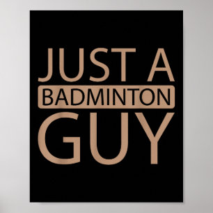 Badminton Shuttle Team - Spelare bara en Badminton Poster
