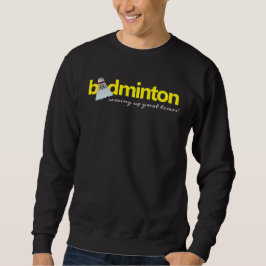 Badminton Shuttlecock Birdie Ord Art Serving ... Lång Ärmad Tröja