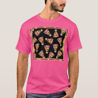 Badminton Shuttlecock Colorful Mönster T Shirt