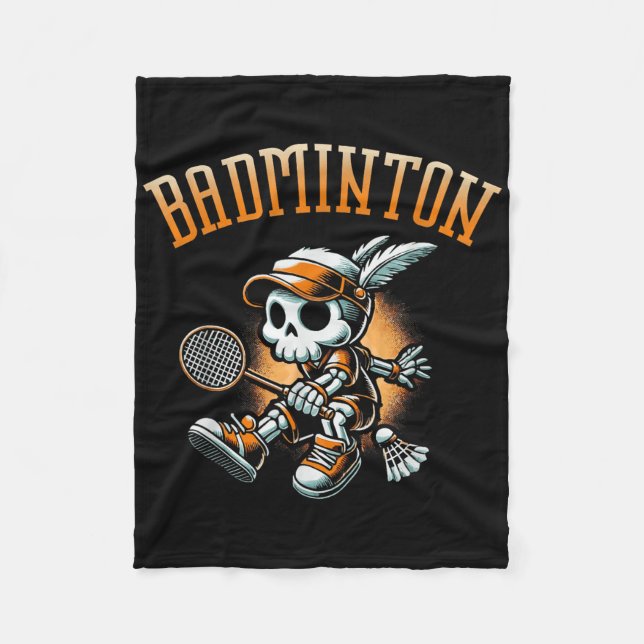 Badminton Skeleton med ryggstöd och skyttel Fleecefilt (Framsidan)