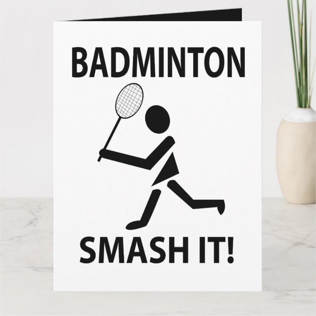 Badminton Smash Det Sports Spelare Badminton Kort (Framsida)