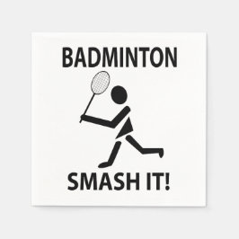 Badminton Smash It Sports Player Badminton Party Pappersservett