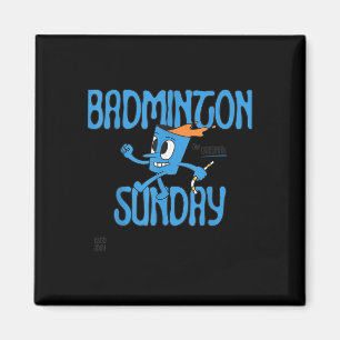 Badminton söndag racket shuttle spel spel magnet