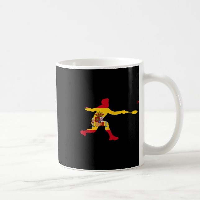 Badminton Spanish Flag Racquet Shuttle Men Player  Kaffemugg (Höger)