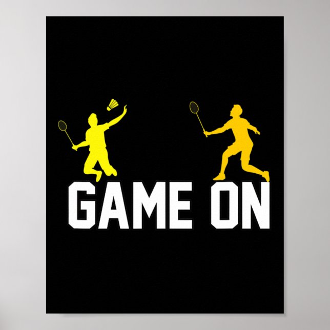 Badminton-spel på poster (Framsidan)