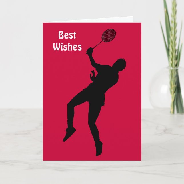 Badminton-spelare Kort (Framsida)