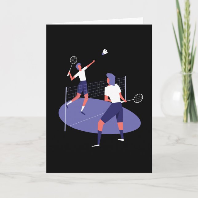 Badminton-spelare Kort (Framsida)