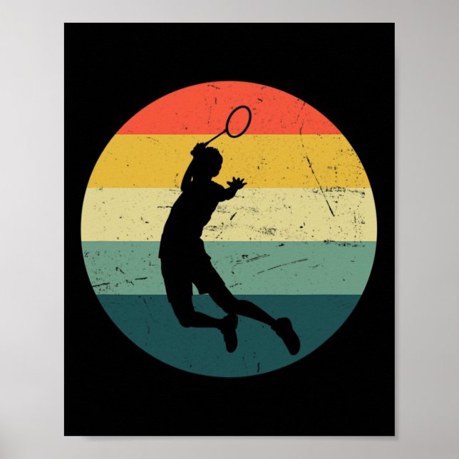 Badminton-spelaren Badminton Poster (Framsidan)