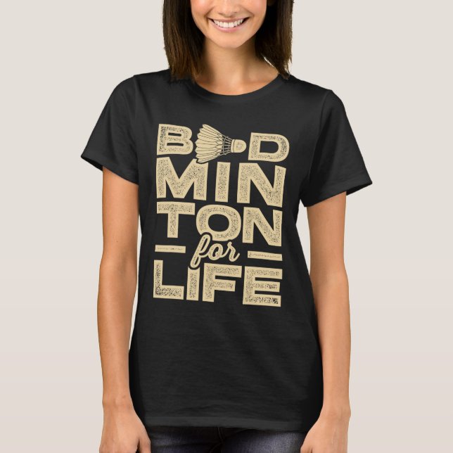Badminton-spelaren Shuttle Kor T Shirt (Framsida)