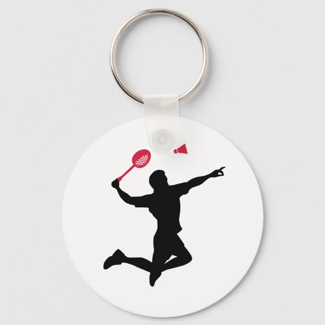 Badminton-spelarhopp Nyckelring (Framsida)