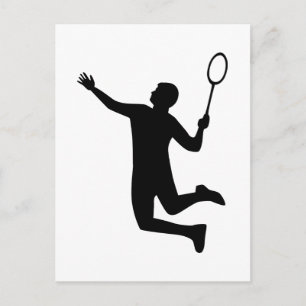 Badminton-spelarhopp Vykort