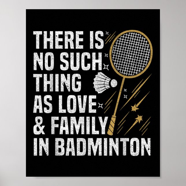 Badminton Spelet Sak Shuttle Badminton Player Poster (Framsidan)