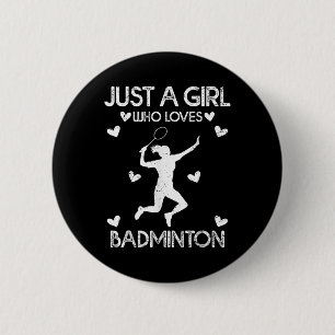 Badminton Sport Älskare, bara en flicka som Kärlek Knapp