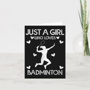 Badminton Sport Älskare, bara en flicka som Kärlek Kort