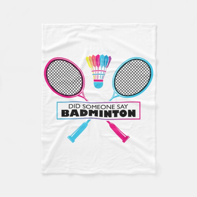 Badminton Sport Hobby Shuttle Retro  Fleecefilt (Framsidan)
