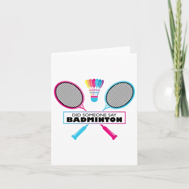 Badminton Sport Hobby Shuttle Retro  Kort (Framsida)