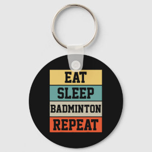 Badminton Sport Player Retro Funny Gift Nyckelring
