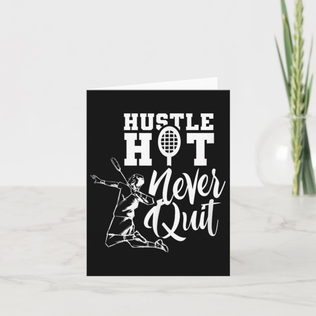 Badminton Sport Player Shuttle Älskare Kort (Framsida)