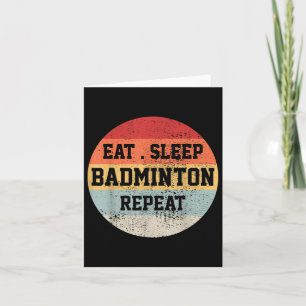 Badminton Sport Spelare Retro Vintage Roligt Prese Kort