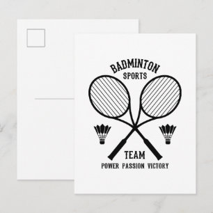 Badminton Sportlag Inbjudan Vykort
