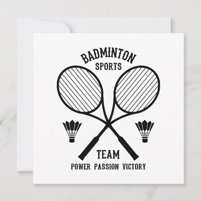 Badminton Sportlag Inbjudningar (Framsida)