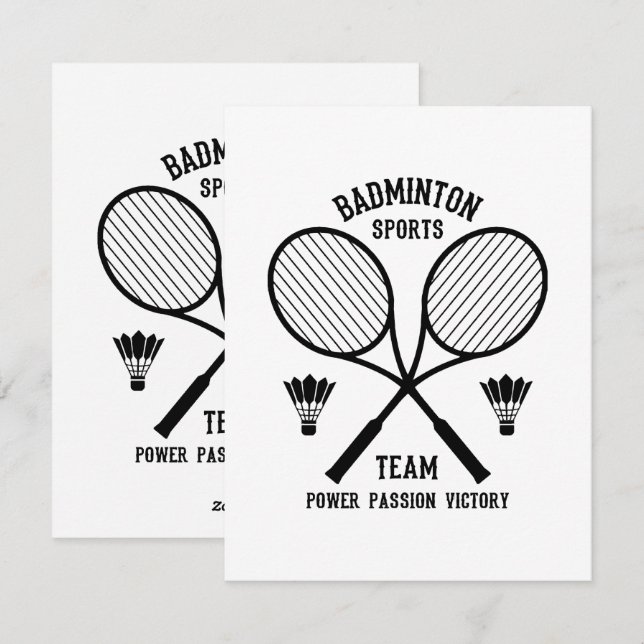 Badminton Sportlag Julkort (Fram/baksida)