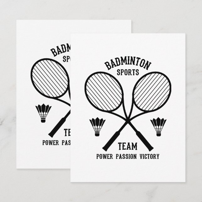 Badminton Sportlag OSA Kort (Fram/baksida)