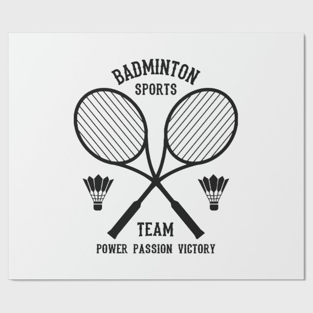 Badminton Sportlag Presentpapper (Platt)