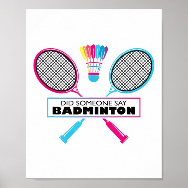 Badminton Sports Hobby Shuttle Retro Poster (Framsidan)