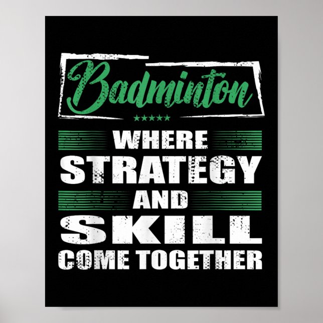 Badminton Sports Strategy and Skill Kom Tillsamman Poster (Framsidan)