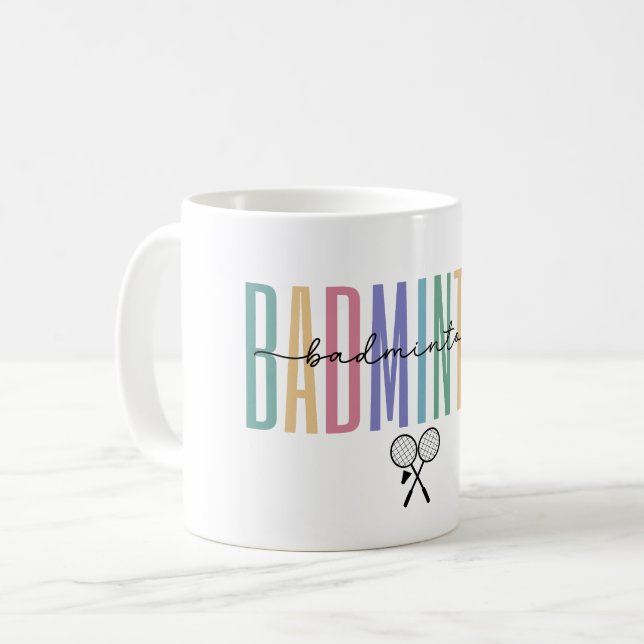 Badminton Sporty & Snyggt Kaffemugg (Framsida vänster)