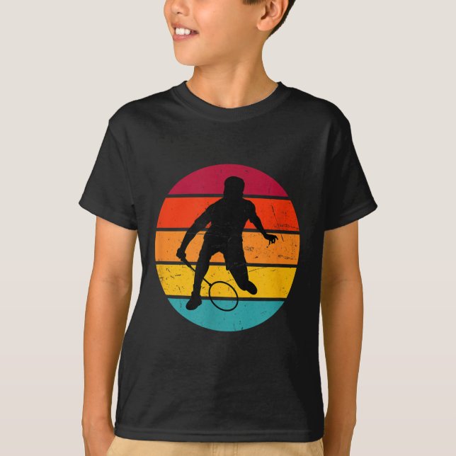 Badminton Squash Shuttle Womens Badminton Player T Shirt (Framsida)