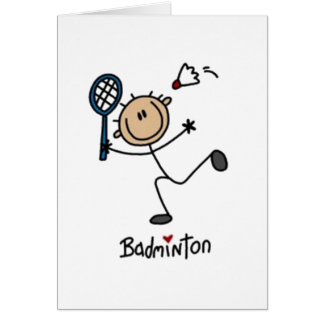 Badminton Stick figur Hälsningskort