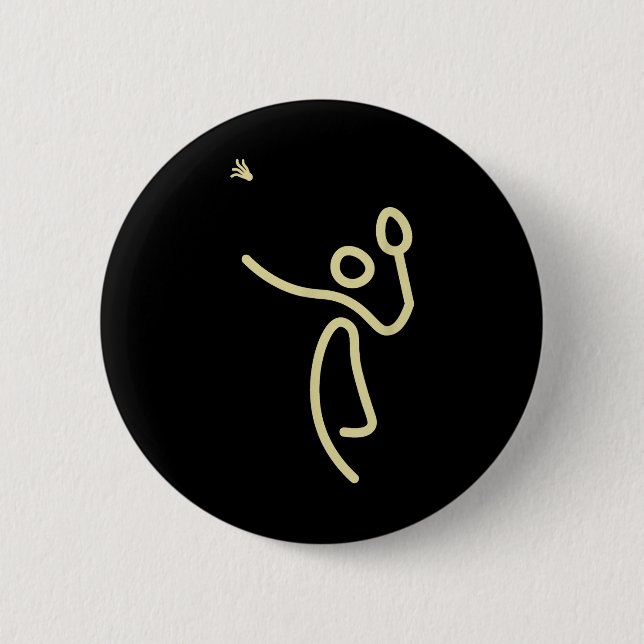 Badminton Stick Man – Shuttle Gift Idea  Knapp (Framsida)