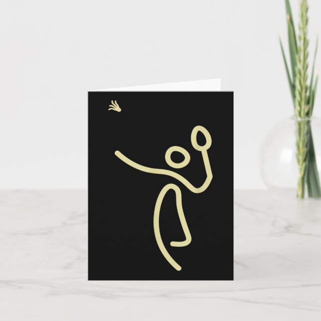 Badminton Stick Man – Shuttle Presentidé  Kort (Framsida)