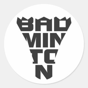 Badminton Sticker Runt Klistermärke