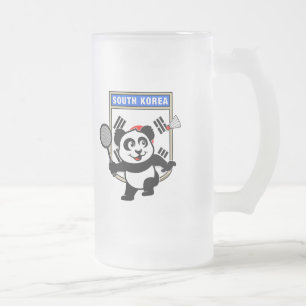 Badminton Sydkorea Panda Frostat Ölglas