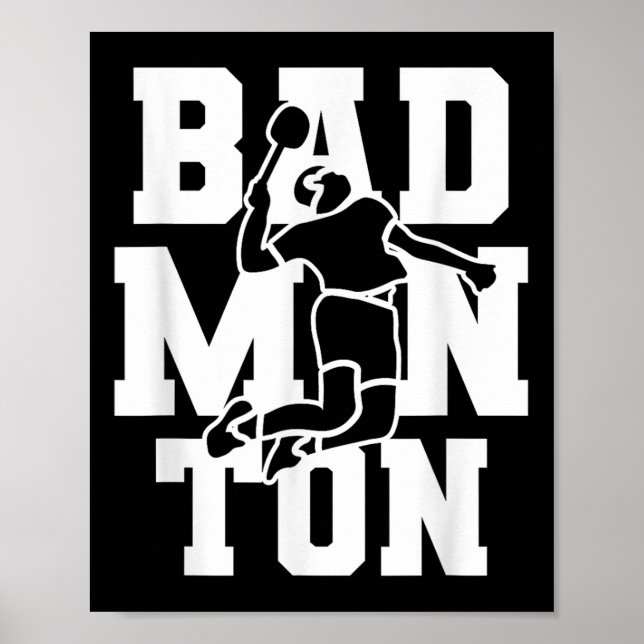 Badminton Team Shuttle Player Coach  Poster (Framsidan)