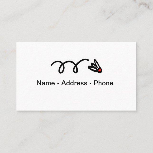 Badminton-tema-visitkort Visitkort (Framsida)