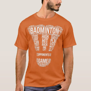 Badminton Terms Ord Cloud Badminton Gift Badminto T Shirt