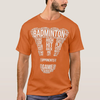Badminton Terms Ord Cloud Badminton Gift Badminto T Shirt