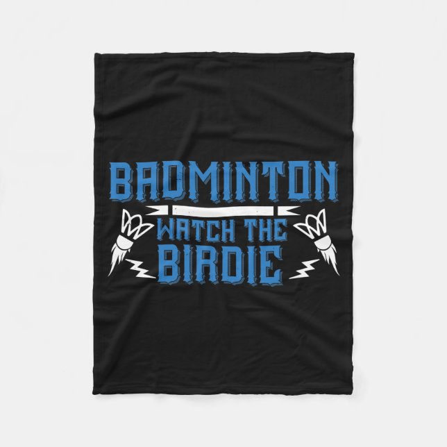 Badminton - Titta på birdie Fleecefilt (Framsidan)