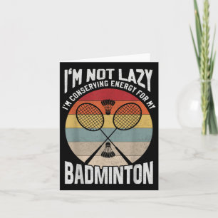 Badminton Tonåring - Inte lat Samlar Energi  Kort