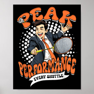 Badminton Topprestation Varje Shuttle Poster