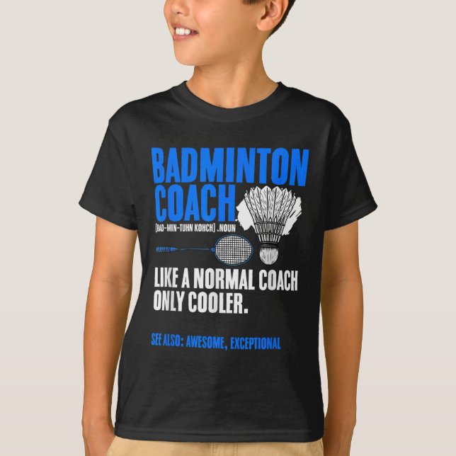 Badminton tränare racket fjäderboll hobby badminto t shirt (Framsida)