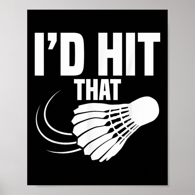 Badminton tränare shuttle id slår badminton spelar poster (Framsidan)