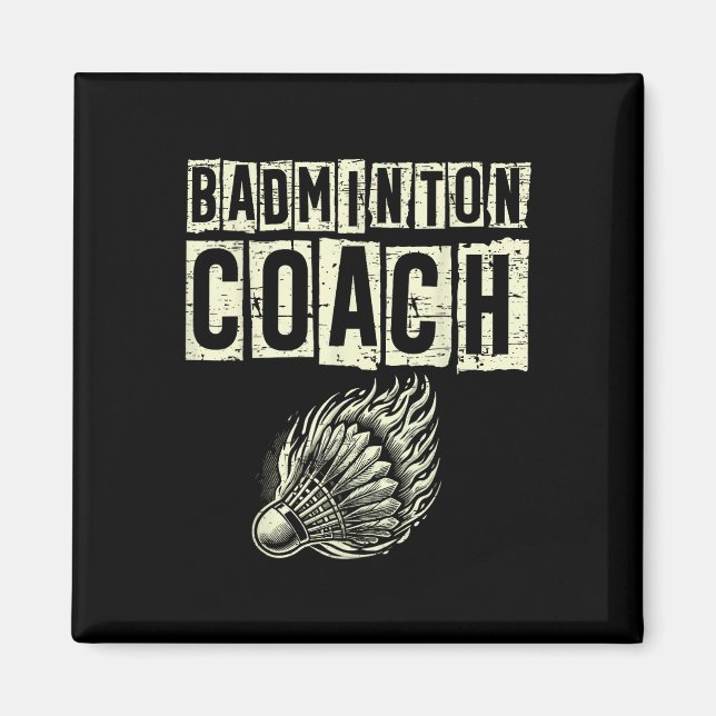 Badminton tränare Shuttle Racket Magnet (Framsidan)