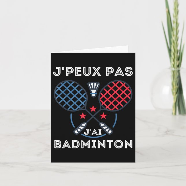 Badminton-tröja, Je Peux Pas Jai Badminton  Kort (Framsida)