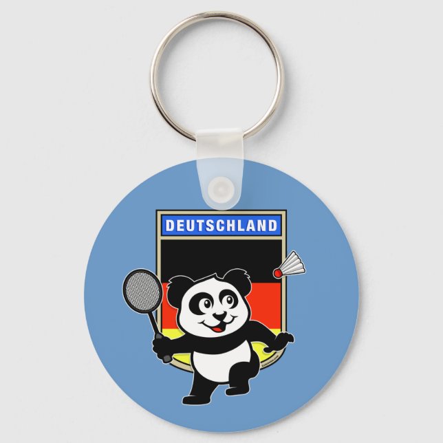 Badminton Tyskland Panda Nyckelring (Framsida)