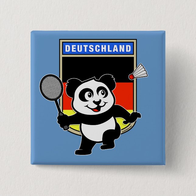 Badminton Tysklandare Panda Knapp (Framsida)
